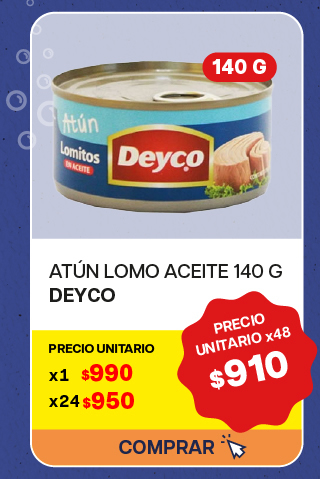ATUN LOMO ACEITE DEYCO 140G - $910 unitario x 48 U.