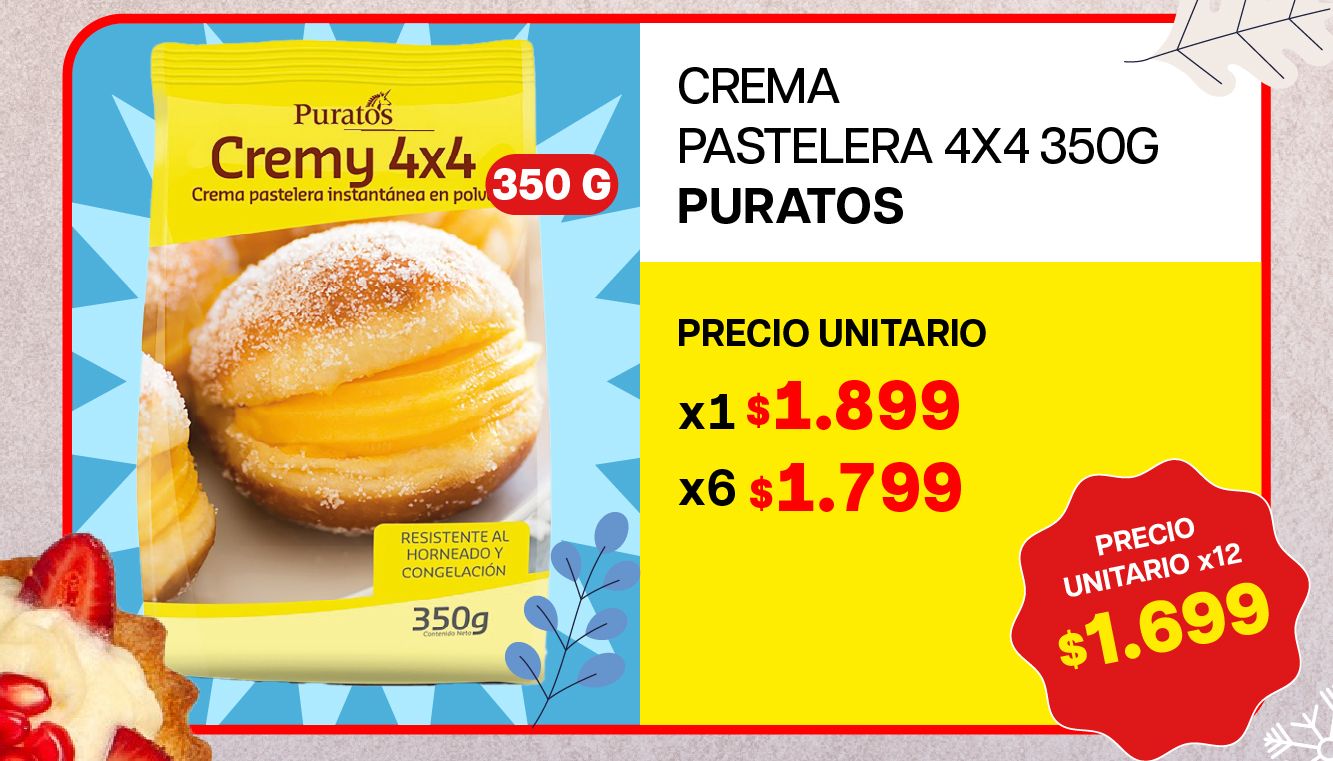 CREMA PASTELERA 4X4 PURATOS 350G