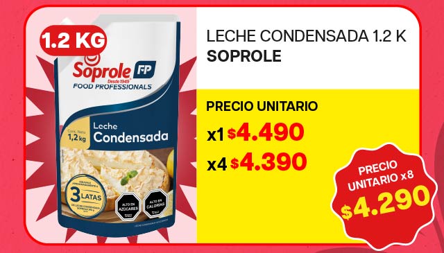 LECHE CONDENSADA FP SOPROLE 1.2K