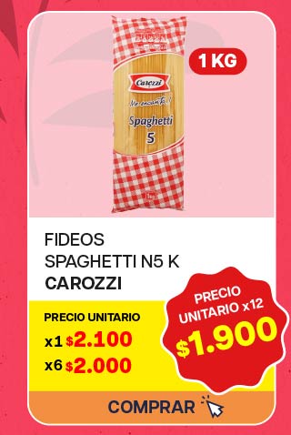 FIDEOS SPAGHETTI N5 CAROZZI K