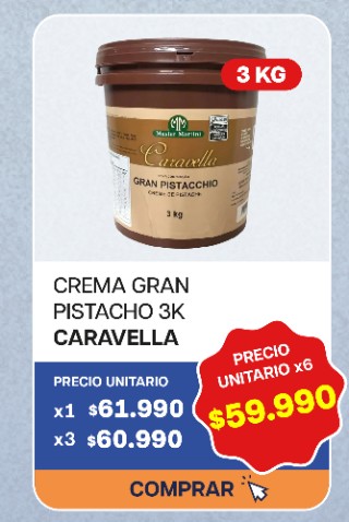 CREMA GRAN PISTACHO CARAVELLA 3K