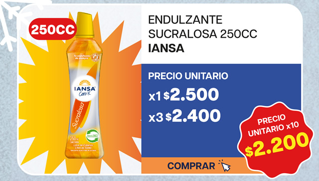 ENDULZANTE IANSA SUCRALOSA 250CC