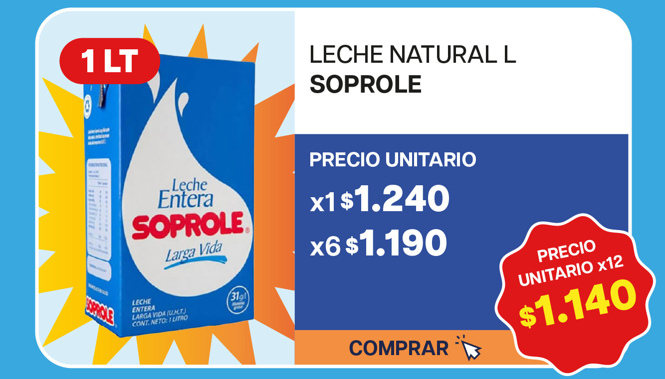 LECHE NATURAL SOPROLE 1L