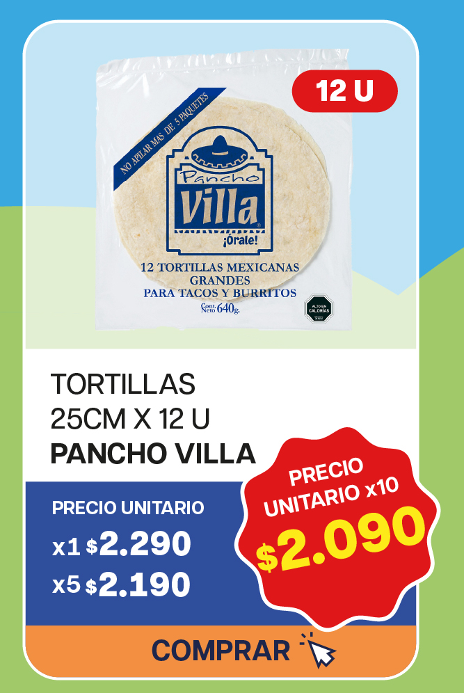 TORTILLAS PANCHO VILLA X12