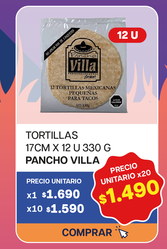  TORTILLAS PANCHO VILLA X12