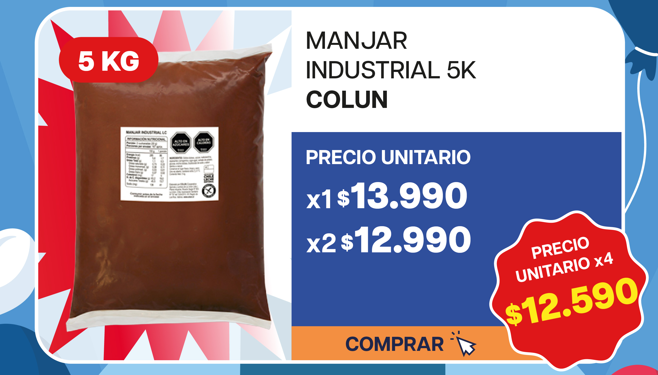 MANJAR COLUN INDUSTRIAL 5K