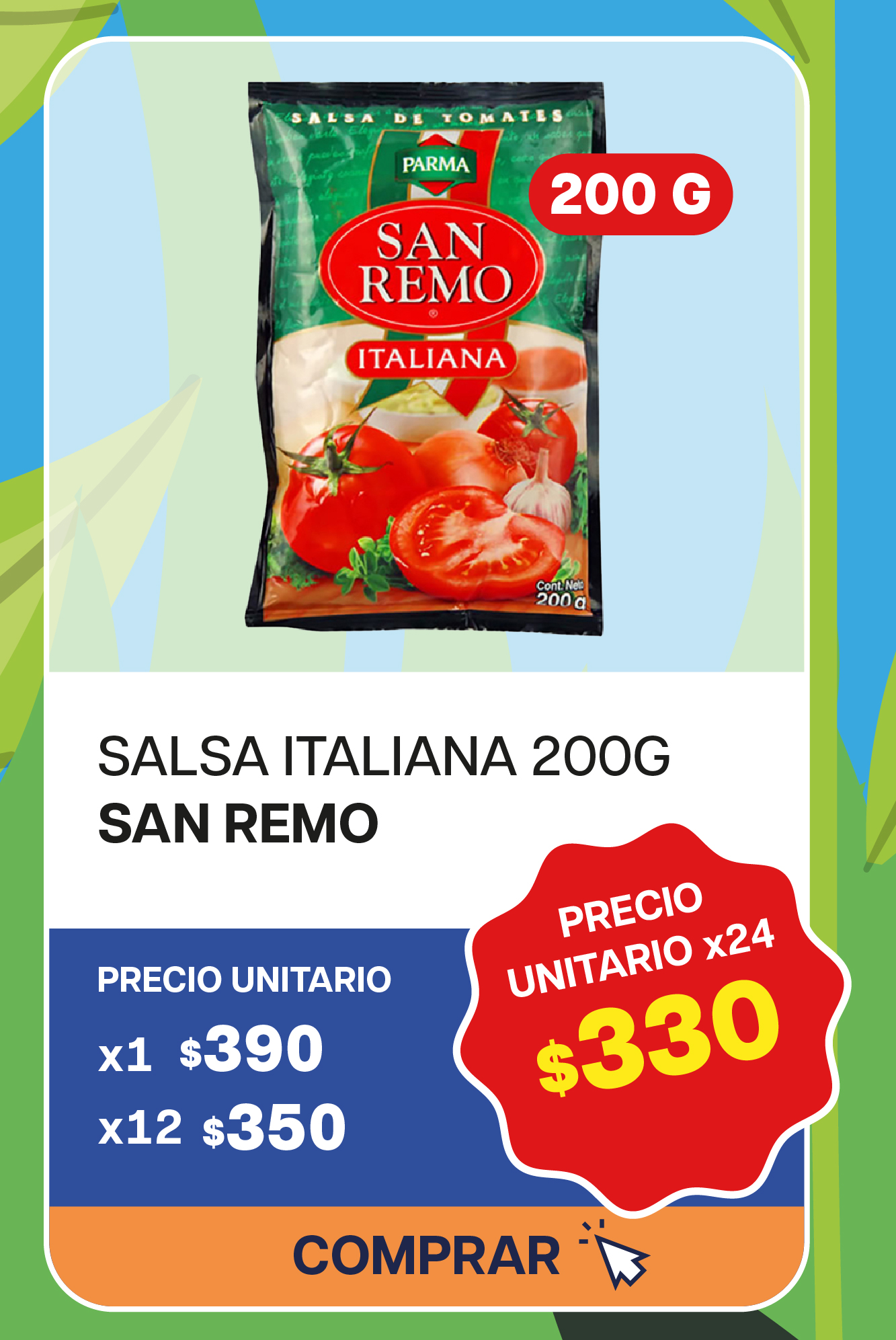 SALSA DE TOMATE SAN REMO