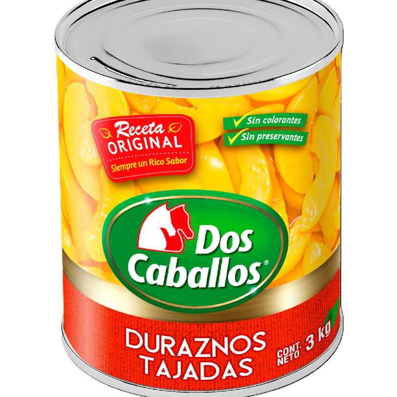 DURAZNO TAJADAS DOS CABALLOS GALON