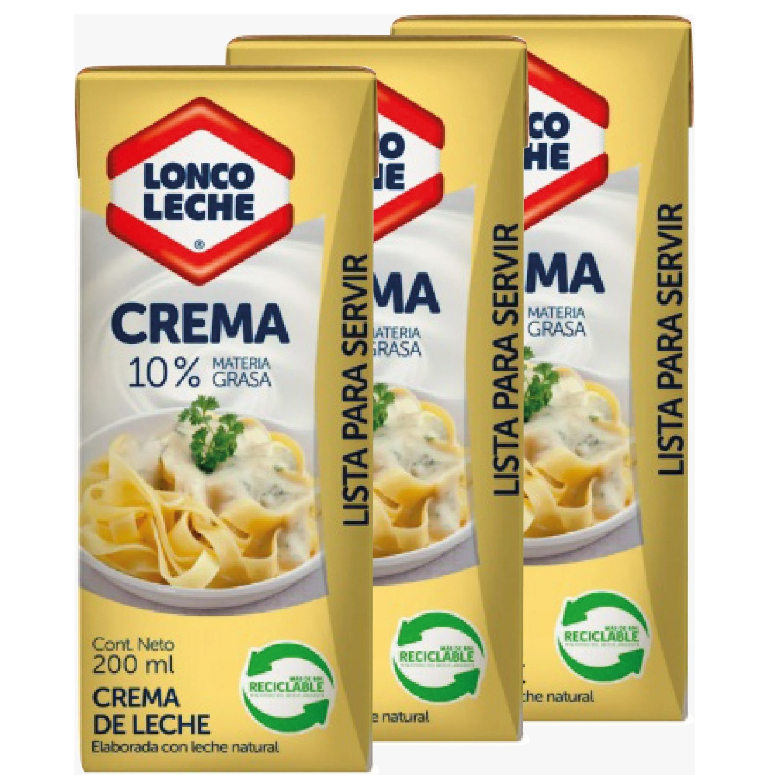 CREMA NATURAL LONCOLECHE 200CC X3