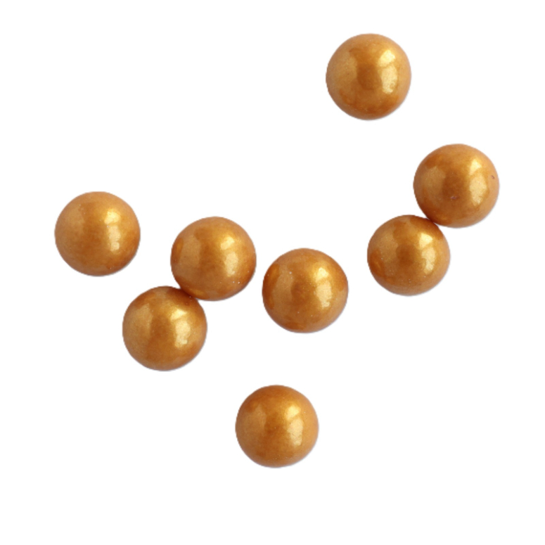 DECORACION PERLAS ORO 10MM 250G