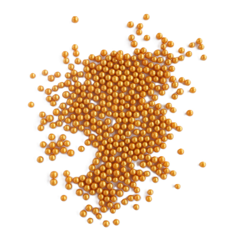 DECORACION PERLA ORO 4MM 250G