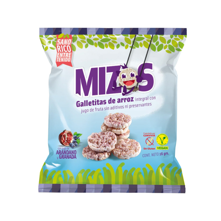 GALLETAS ARROZ ARANDANO 16G MIZOS